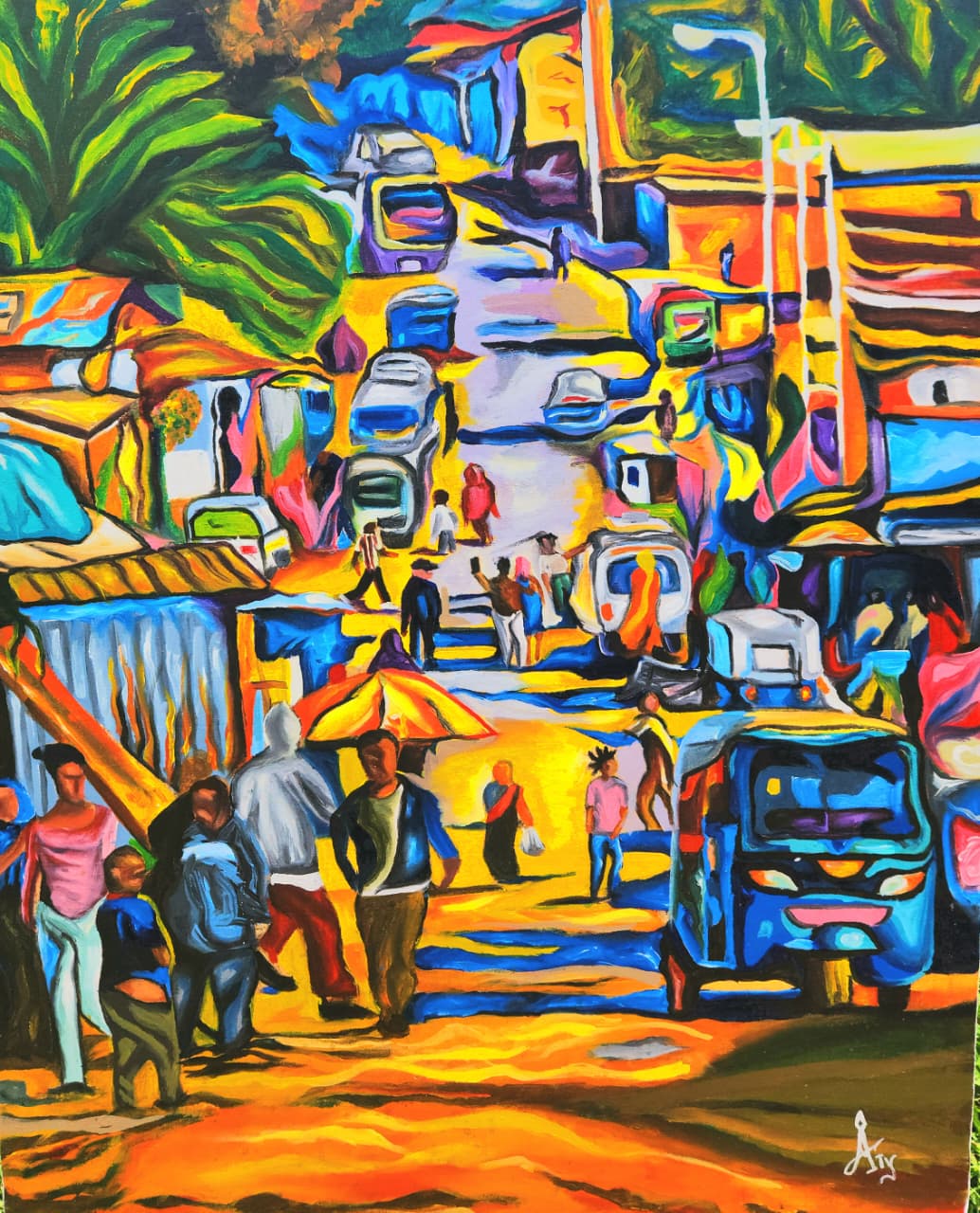 orignial acrylic painting ooko